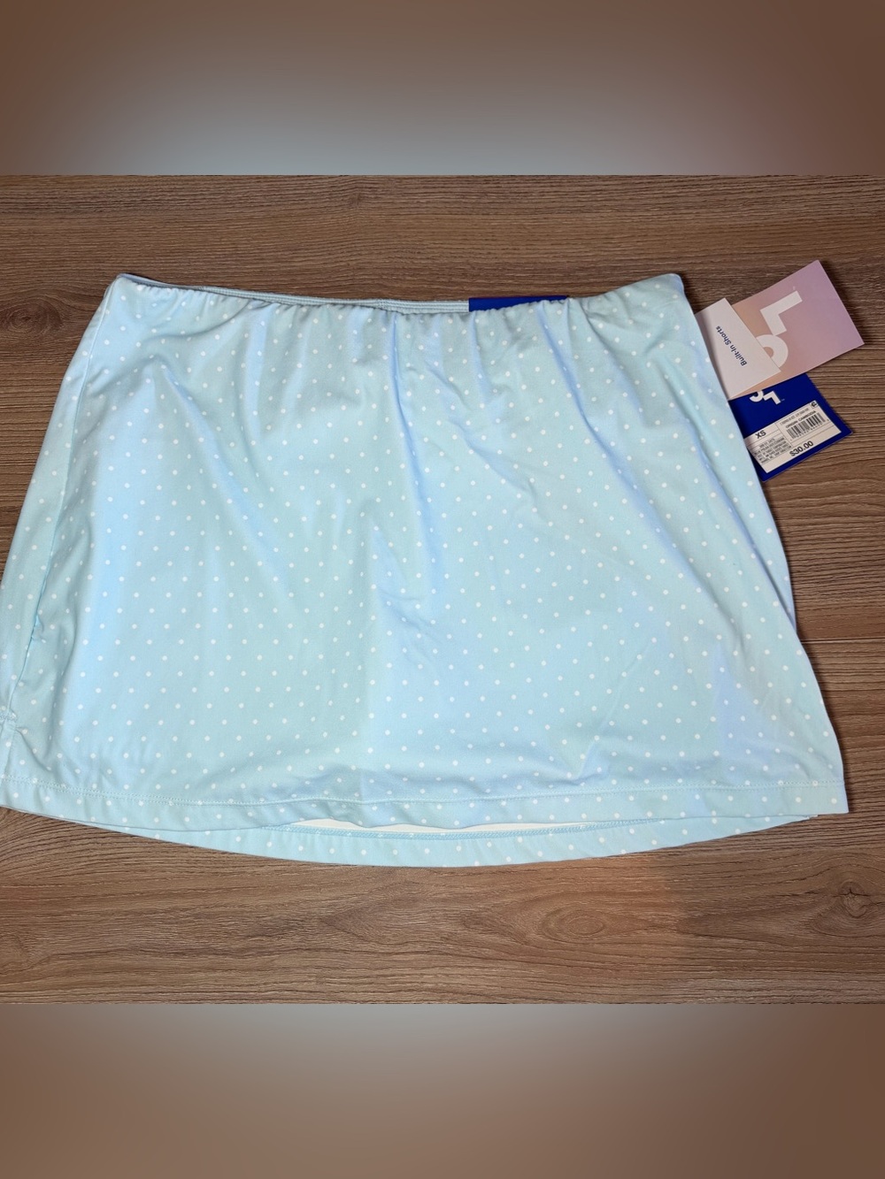 Light Blue Polka Dot Women’s athletic Skirt